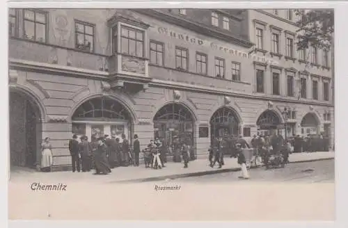 900953 Ak Chemnitz Rossmarkt Geschäft Gustav Gerstenberger um 1900
