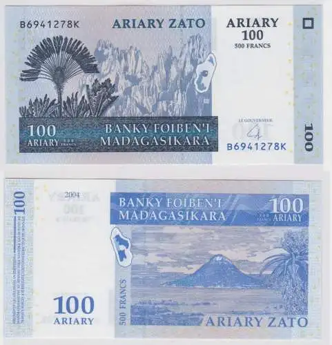 100 Ariary Banknote Madagaskar 2004 kassenfrisch (159550)