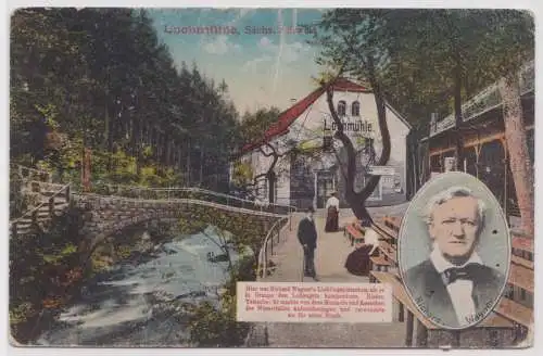 900700 Ak Lochmühle sächsische Schweiz und Richard Wagner um 1910