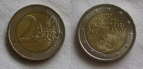 2 Euro Gedenkmünze Portugal 75 Jahre UNO 2020 Stgl. (159009)