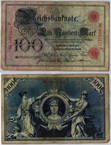 100 Mark Reichsbanknote Deutsches Reich 17.April 1903 (129305)