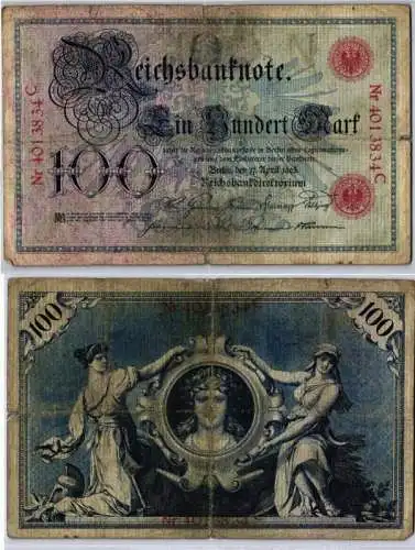 100 Mark Reichsbanknote Deutsches Reich 17.April 1903 (126937)