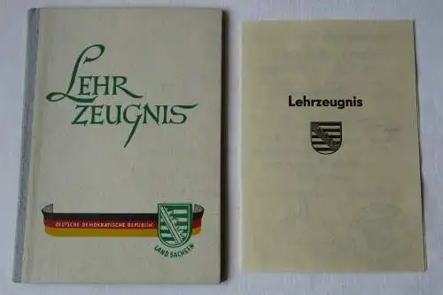 DDR Lehrzeugnis Land Sachsen KWU-Druckerei Pirna 1950 (115509)