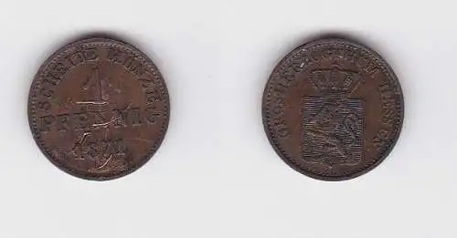 1 Pfennig Kupfer Münze Hessen Darmstadt 1871 (130428)