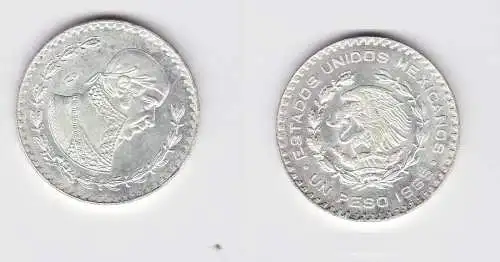 1 Peso Silber Münze Mexiko 1965 vz (131585)