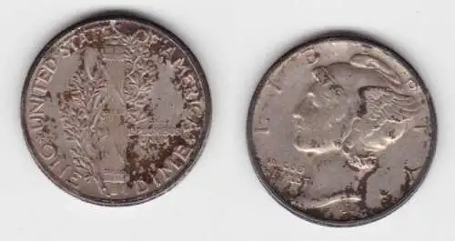1 Dime Silber Münze USA 1944 Liberty (118418)
