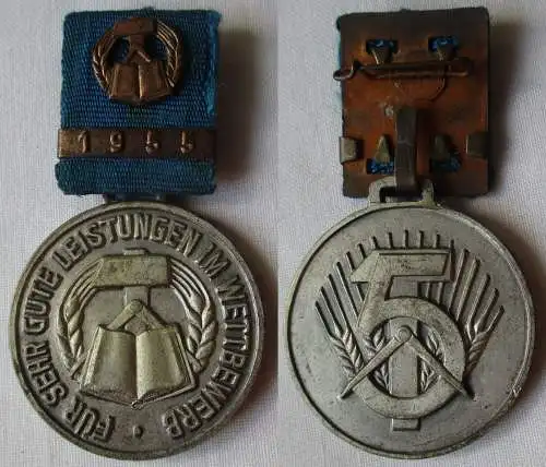 DDR FDJ Medaille Für sehr gute Leistungen im soz. Berufswettbewerb 1955 (136186)