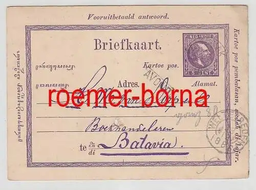 76081 alte Ganzsachen Karte Niederländisch Indien 5 Cent. 1886
