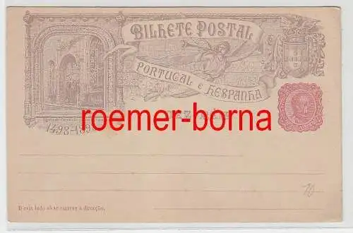 74721 seltene Ganzsachen Postkarte Portugal 10 Reis 1898