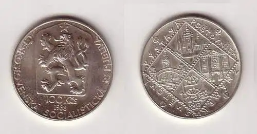 100 Kronen Silber Münze Tschechoslowakei Motivphilatelie 1988 (114135)