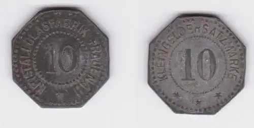 10 Pfennig Zink Notgeld Frauenau Krystallglasfabrik ohne Jahr (140506)