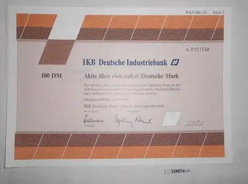 100 Mark Aktie IKB Deutsche Industriebank AG Düsseldorf/Berlin Juli 1994 /124074