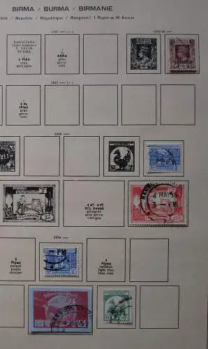 Kleine Briefmarkensammlung Birma ab 1946 (112074)