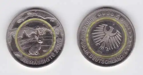 5 Euro Münze Deutschland Gemässigte Zone 2019 (151073)