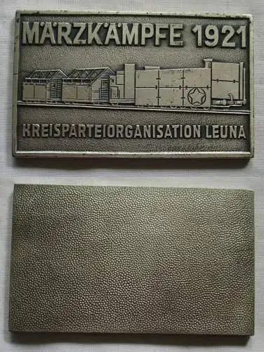 DDR Ehrenplakette Märzkämpfe 1921 Kreisparteiorganisation Leuna (151191)