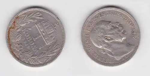 1 Krone Silber Münze Ungarn 1915 ss+ (151155)
