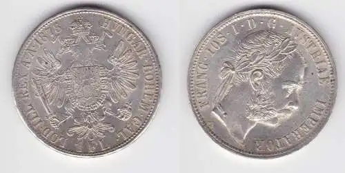 1 Gulden Silber Münze Österreich 1878 f.vz (151361)