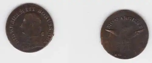 3 Pfennig Billon Münze Preußen OSTPREUSSEN & SCHLESIEN 1803 A (150044)