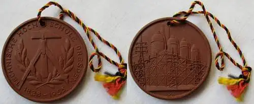 DDR Meißner Porzellan Medaille Technische Hochschule Dresden 1828-1953 (149251)