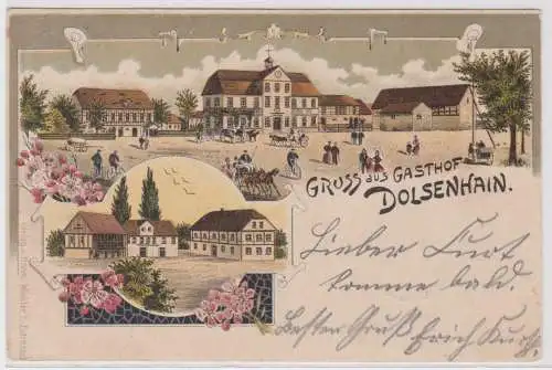 29531 Ak Lithographie Gruß aus Gasthof Dolsenhain 1903