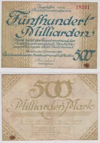 500 Mill. Mark Banknote Notgeld Amtshauptmannschaft Rochlitz 15.11.1923 (143759)