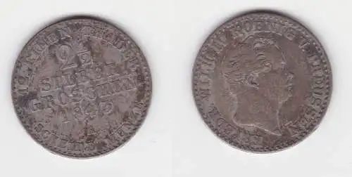 2 1/2 Silber Groschen Münze Preussen 1843 A f.ss (149263)