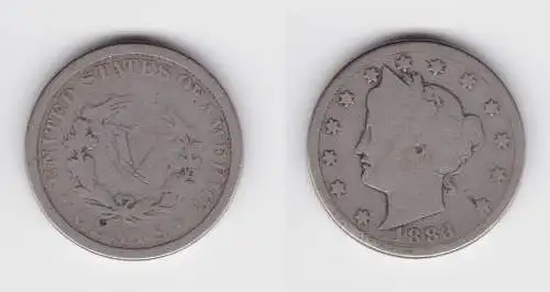 5 Cent Nickel Münze USA 1883 s/ (147420)