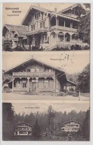 97390 Ak Kaiserwald Glatzen Kladská - Schloss, Restauration, Beamtenvillen 1923