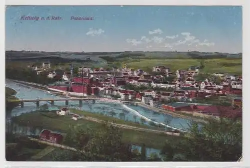 97310 Ak Kettwig an der Ruhr - Panorama, Flusspartie mit Fabrik 1926