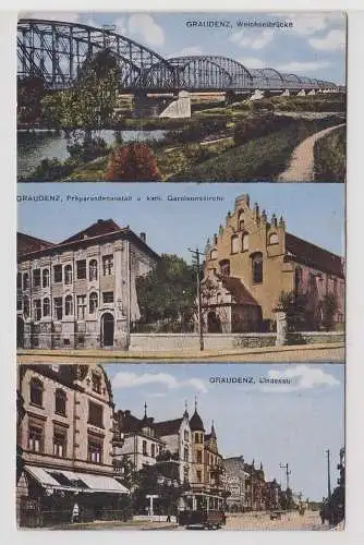 98949 Feldpost Ak Graudenz (Grudziądz) - Präparandanstalt, Lindenstraße 1916