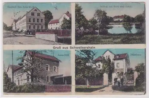 900681 Mehrbild Ak Gruß aus Schweikershain Gasthof, Pfarrhaus usw. 1926