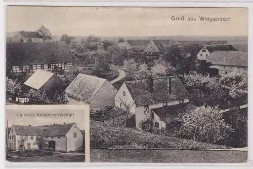 900200 Mehrbild Ak Gruß aus Wittgendorf Lipperts Schankwirtschaft 1926