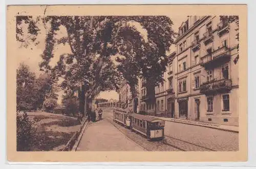 97327 Ak Pforzheim - Bahnhofstrasse mit Hauptbahnhof und Conditorei Wagner 1922