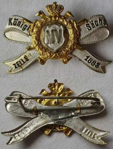 seltenes Abzeichen Kgl.sächsischer Militärverein Zelle 1883 (148236)