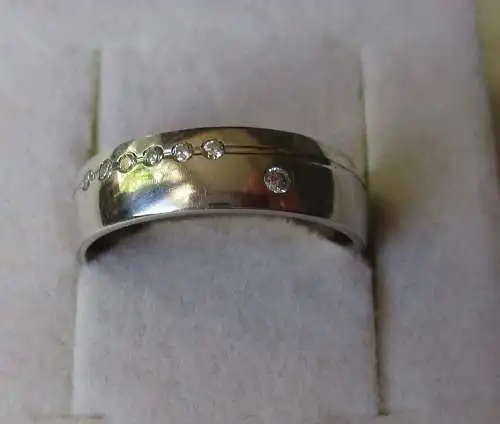 hochwertiger 925er Sterling Silber Ring Ehering Verlobung Zirkonia (125997)