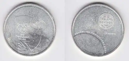 8 Euro Silbermünze 2004 Stempelglanz Portugal Fifa Fußball WM (118628)