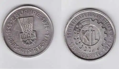 DDR Medaille Kreisbetriebe für Landtechnik MAS-MTS-RTS-KfL 1974 (144922)