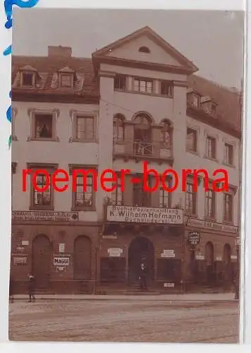 86101 Foto Karlsruhe Kaiserstr. 69 Ecke Waldhornstr. Buchbinderei Hofmann um1920