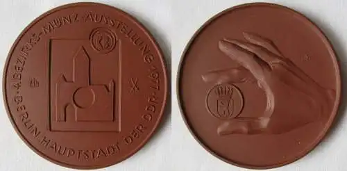 DDR Medaille Meissner Porzellan 4.Bezirksmünzausstellung Berlin 1977 (145020)