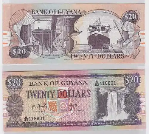 20 Dollar Banknote Bank of Guyana 1989 (123281)