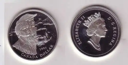 1 Dollar Silber Münze Kanada Segelschiff 1995 (116890)