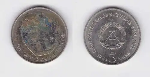 DDR Gedenk Münze 5 Mark Die Wartburg bei Eisenach 1982 vz (136771)