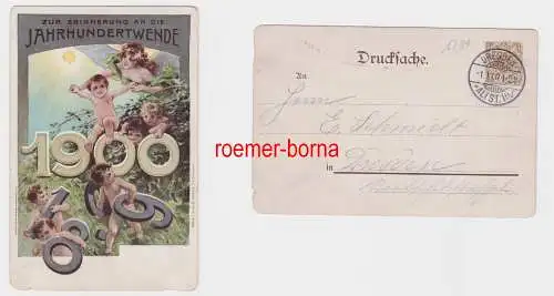 43871 seltene Privatganzsachen Karte Jahrhundertwende 1899/1900