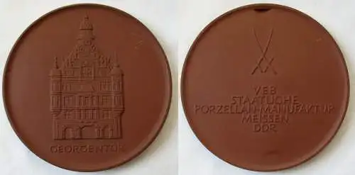 DDR Medaille VEB Staatliche Porzellan-Manufaktur Meissen - Georgentor (120510)