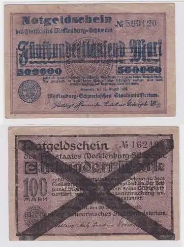 500000 Mark Banknote Freistaat Mecklenburg Schwerin 10.8.1923 (121886)