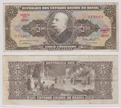 5 Cruzeiros Banknote Brasilien (1962-64) Pick 176 (132114)