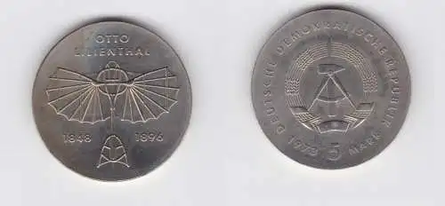 DDR Gedenk Münze 5 Mark Otto Lilienthal 1973 Stempelglanz (137052)