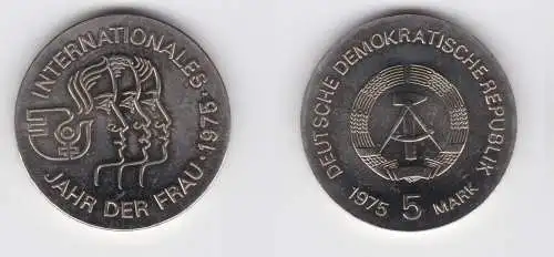DDR Gedenk Münze 5 Mark Internationales Jahr der Frau 1975 Stempelglanz (136413)