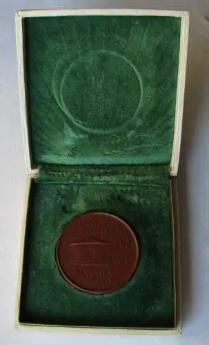 DDR Porzellan Medaille 85 Jahre Bergarbeitersanatorium Warmbad 1984 (100049)