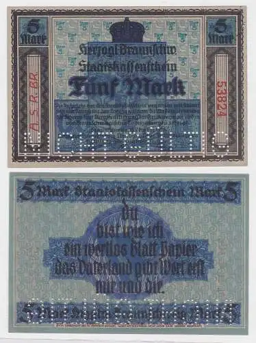 5 Mark Banknote Notgeld Braunschweig  15.10.1918 (121120)
